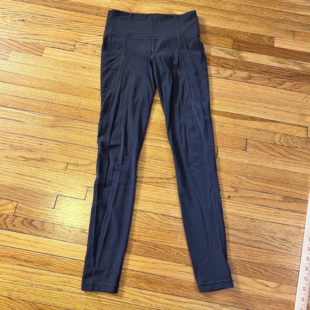 Athleta Leggings Womens XS Salutation Stash Pocket Tight Purple 198877 **